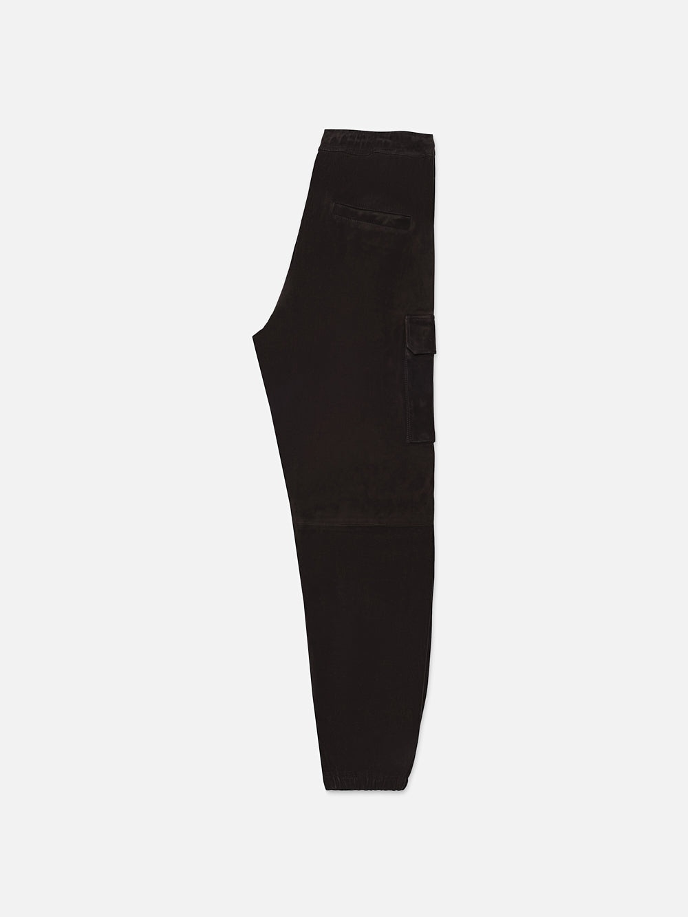 Suede Cargo Jogger in Black - 3