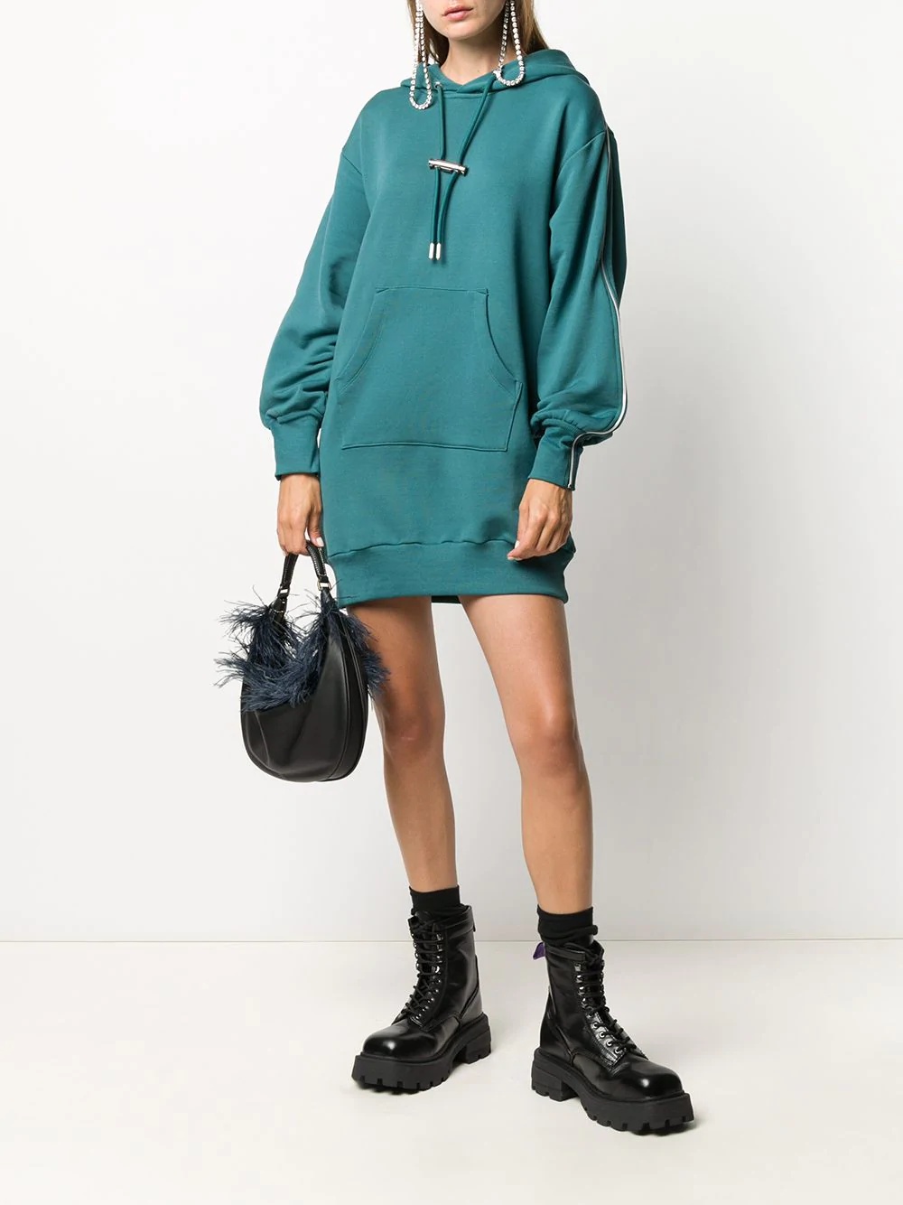 D-Berrel zipped hoodie dress - 2