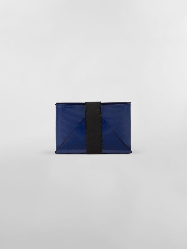 BLACK AND BLUE PVC ORIGAMI CREDIT CARD HOLDER - 3