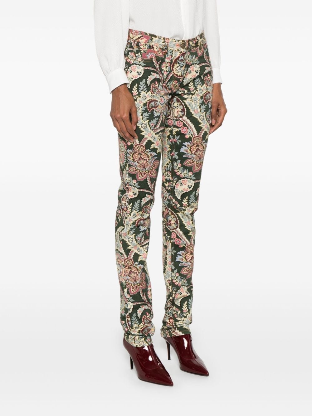 paisley-print jeans - 3