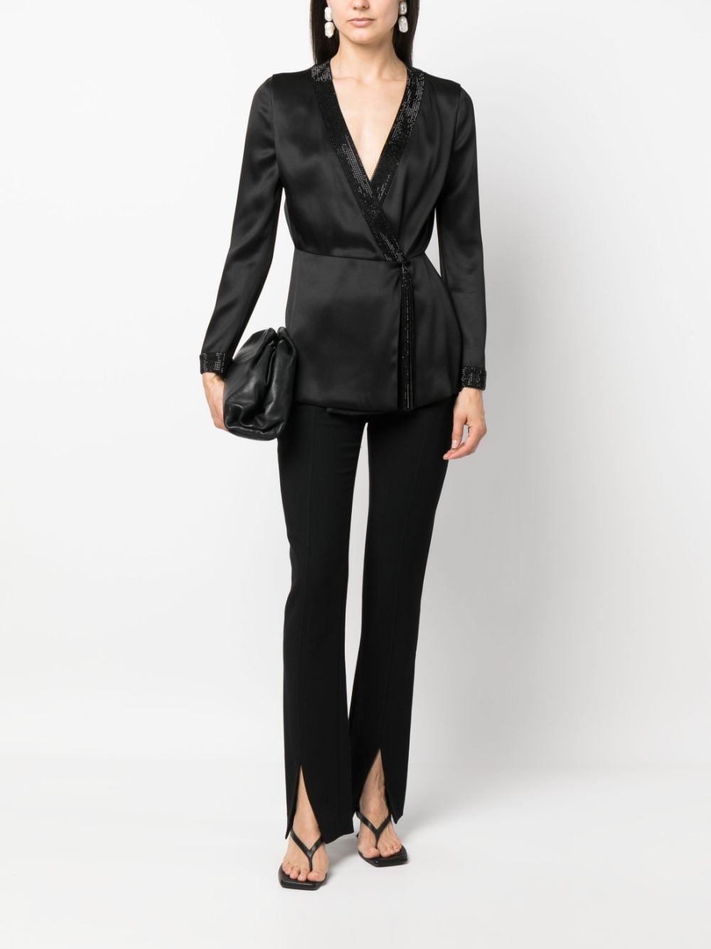 Shiret crystal-embellished silk top - 2