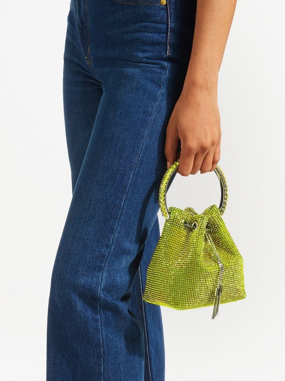 Bon Bob crystal-embellished bucket bag - 2