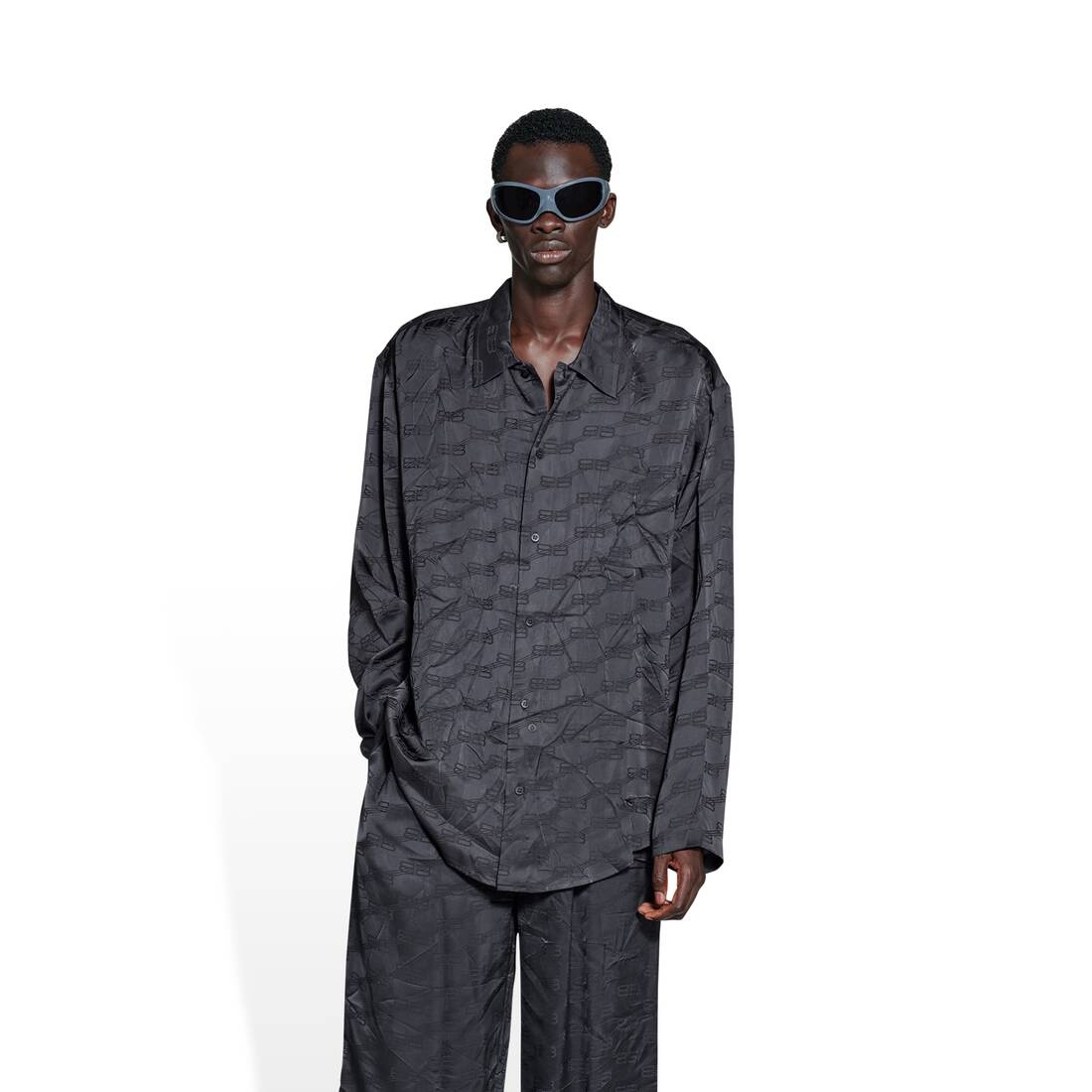 Men's Bb Monogram Minimal Shirt  in Black - 5