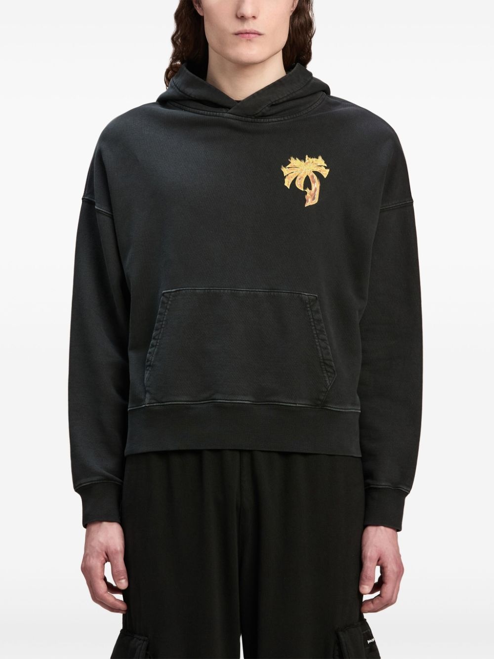 Burning Palm cotton hoodie - 3