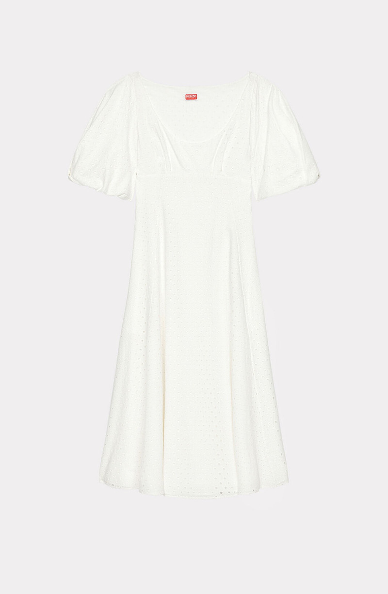 Broderie anglais midi dress - 1