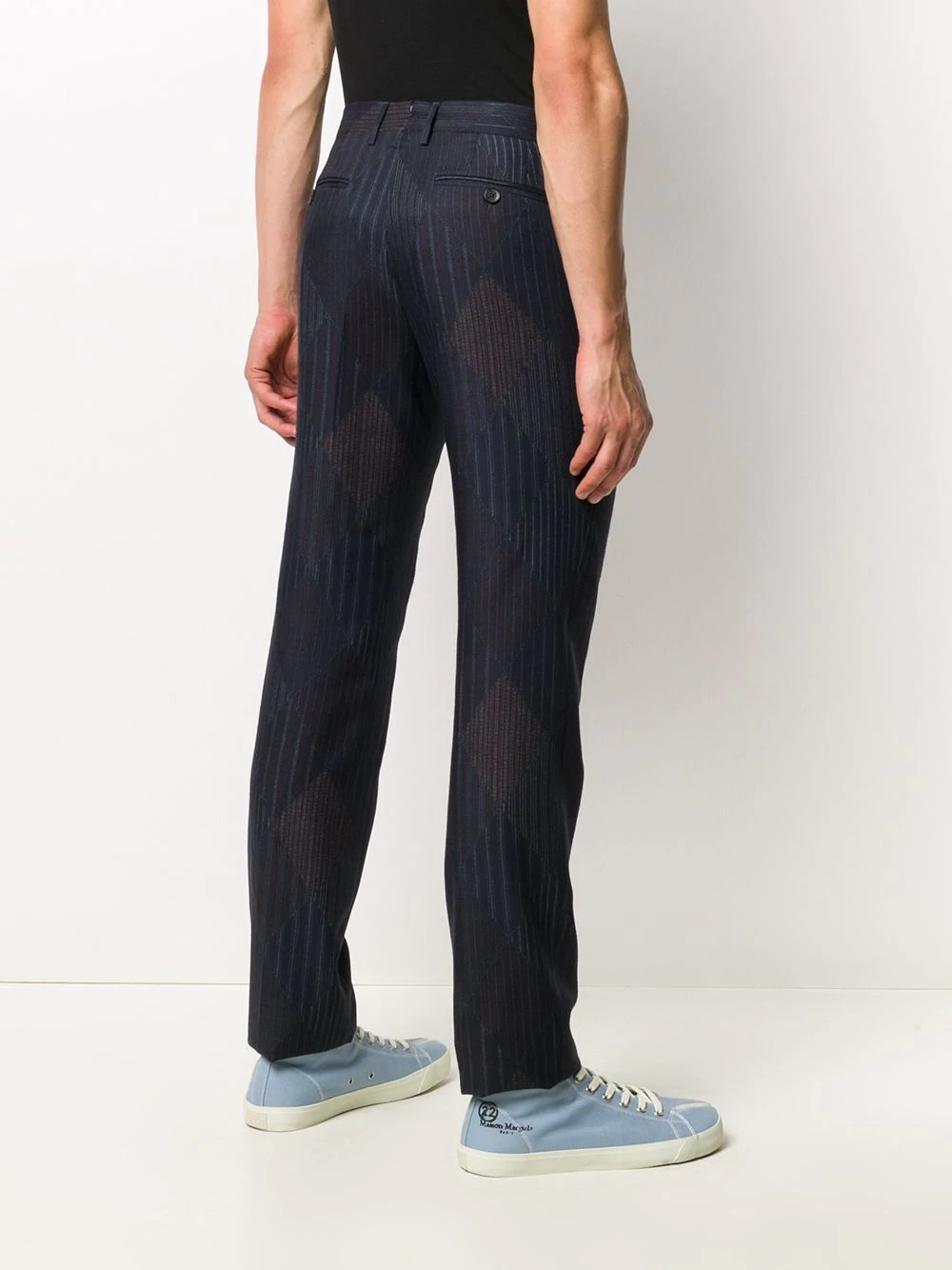 pinstripe tailored trousers - 4