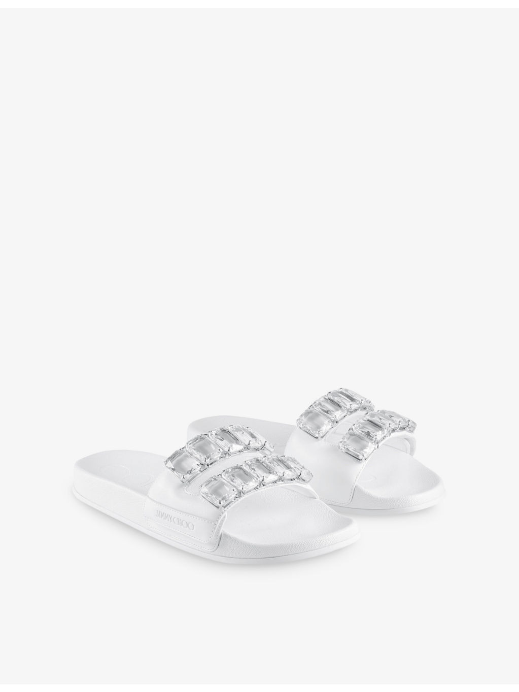 Fitz Crystal-Embellished Strap Leather Sandals - 3