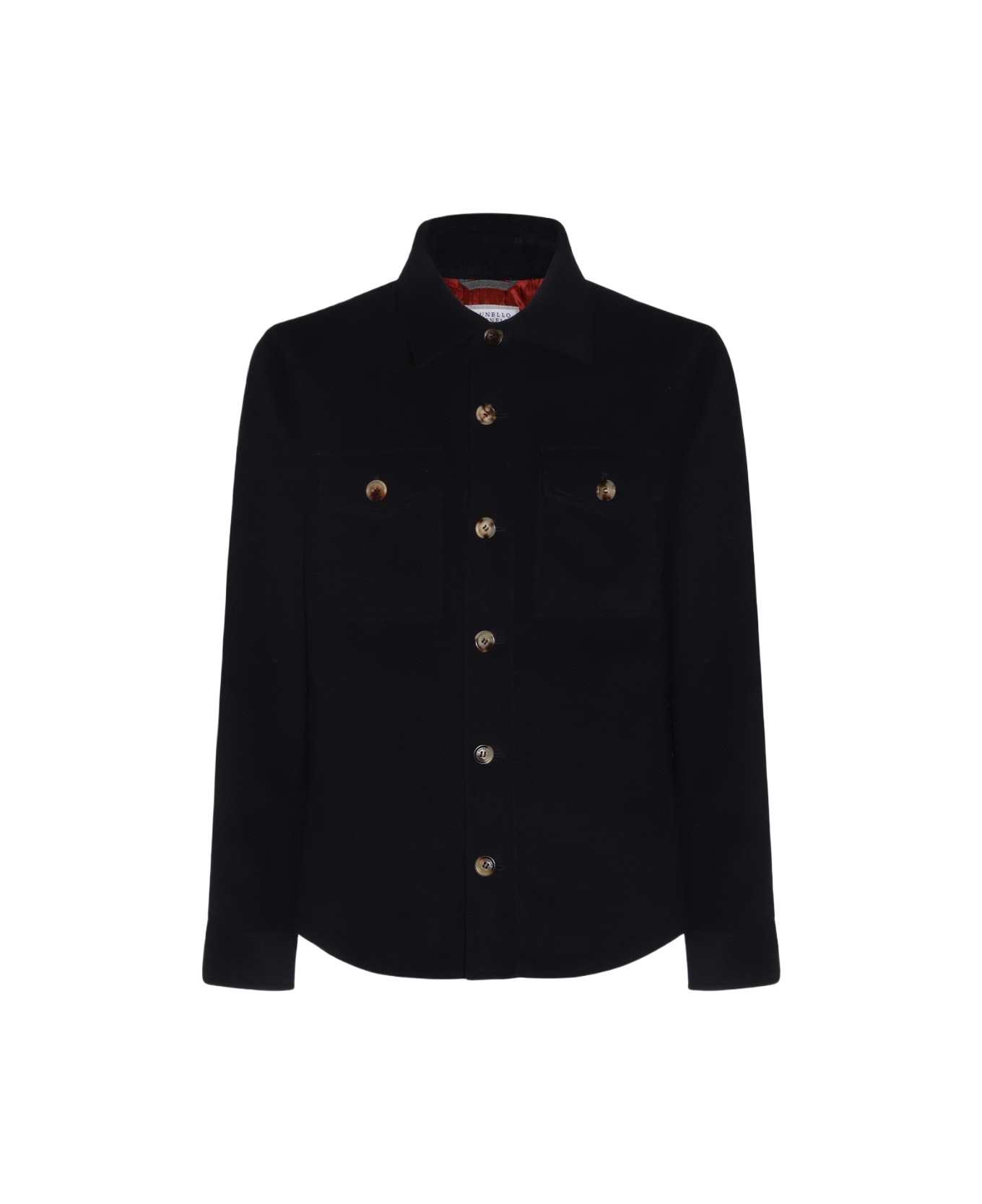 Black Wool Casual Jacket - 1