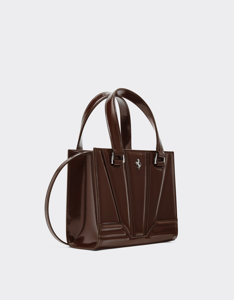 Ferrari Ferrari GT mini tote bag in glossy leather outlook
