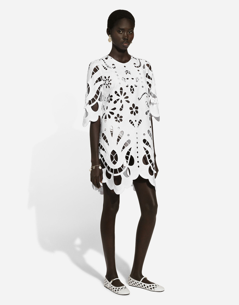 Cotton midi dress with cut-out detailing 6