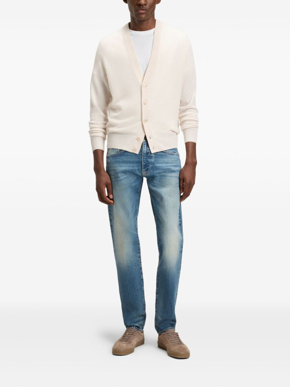 suede low-top sneakers - 5