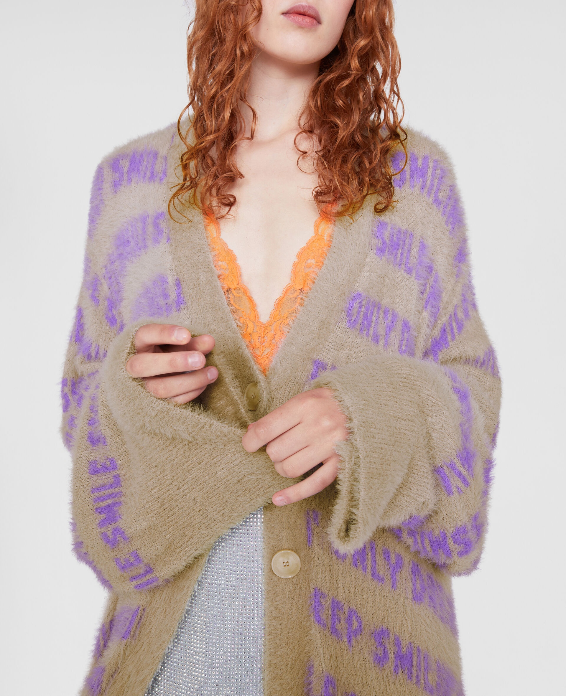 Stella McCartney Jacquard Knit Cardigan | REVERSIBLE