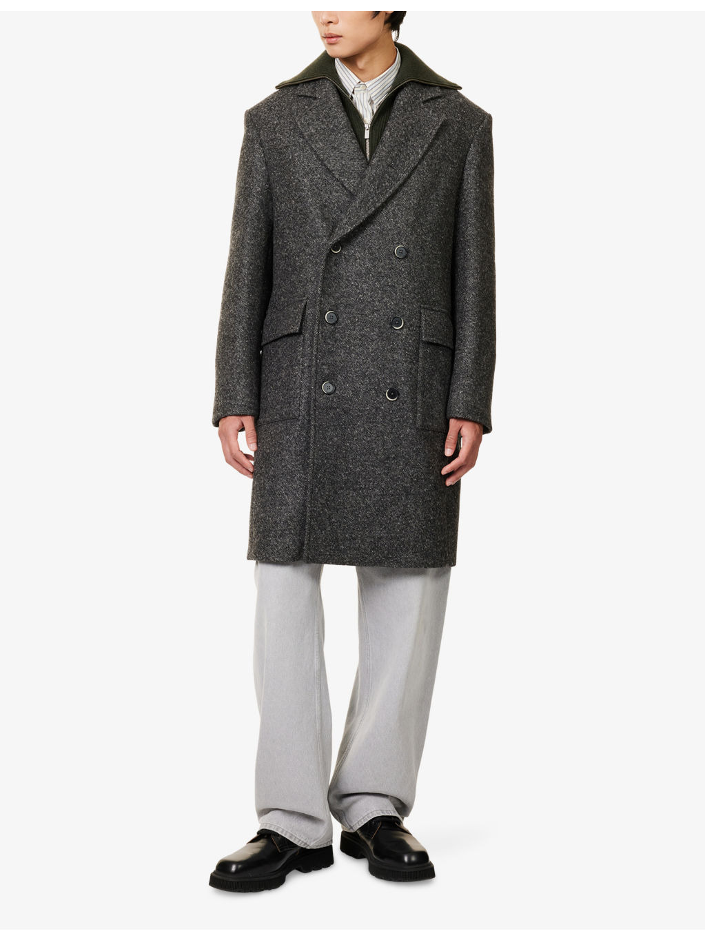 Gazabin Coat Double-Breasted Wool Blend Coat - 2