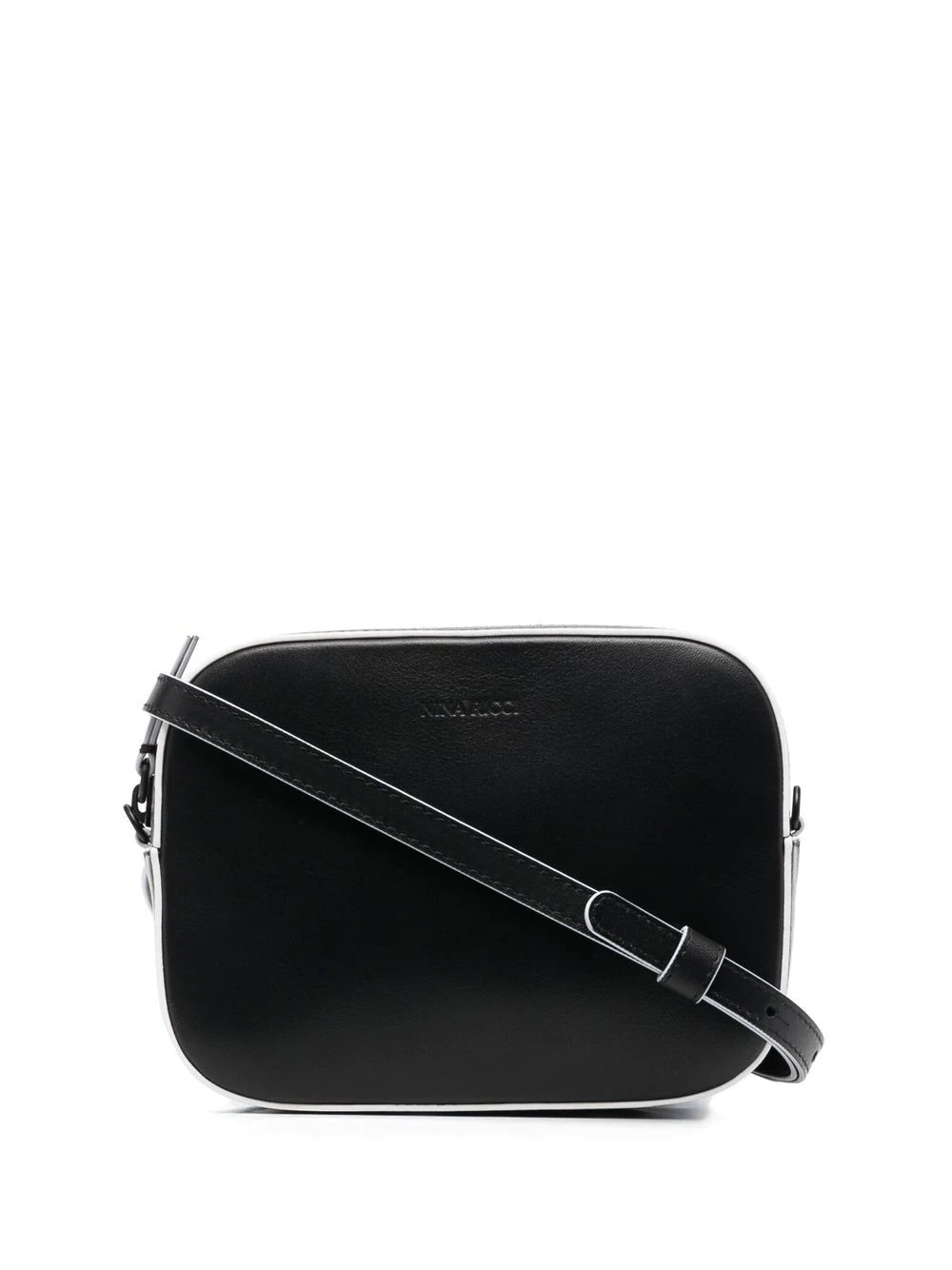 logo-debossed leather shoulder bag - 1