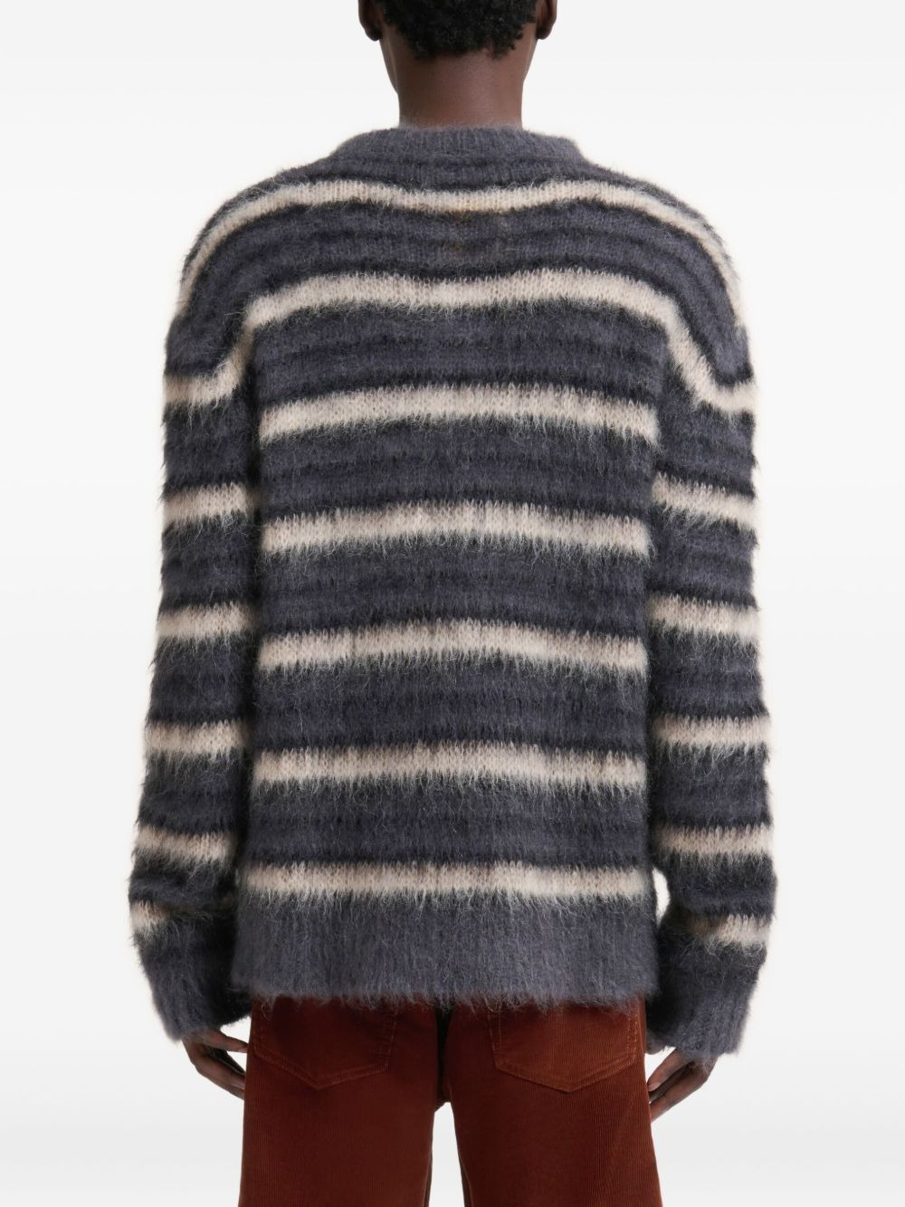STRIPED FLUFFY SWEATER - 2
