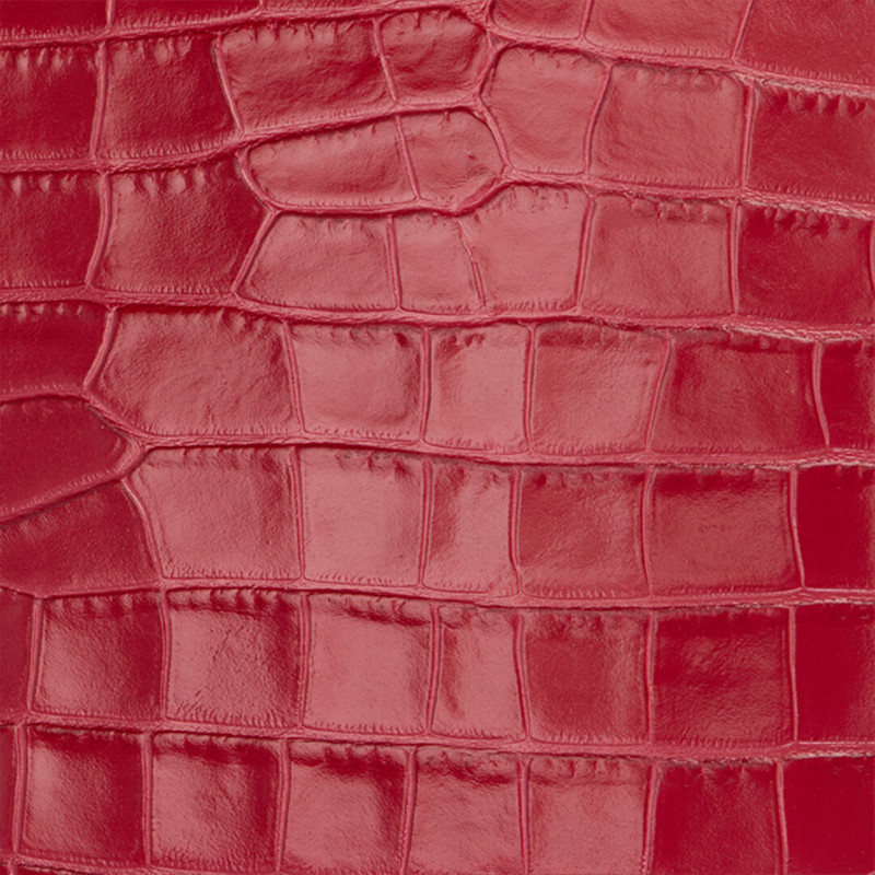Antique Rose Crocodile-Effect Clutch 3