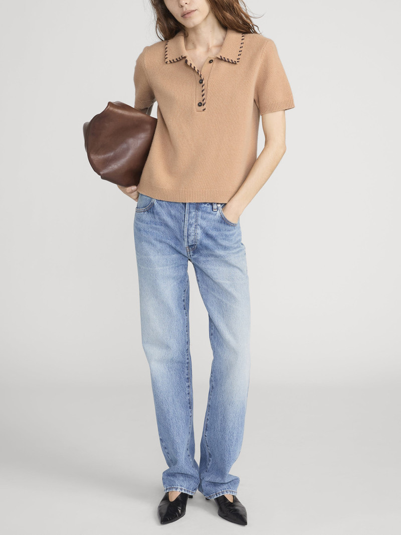 FRAME The Leather Stitch Polo outlook