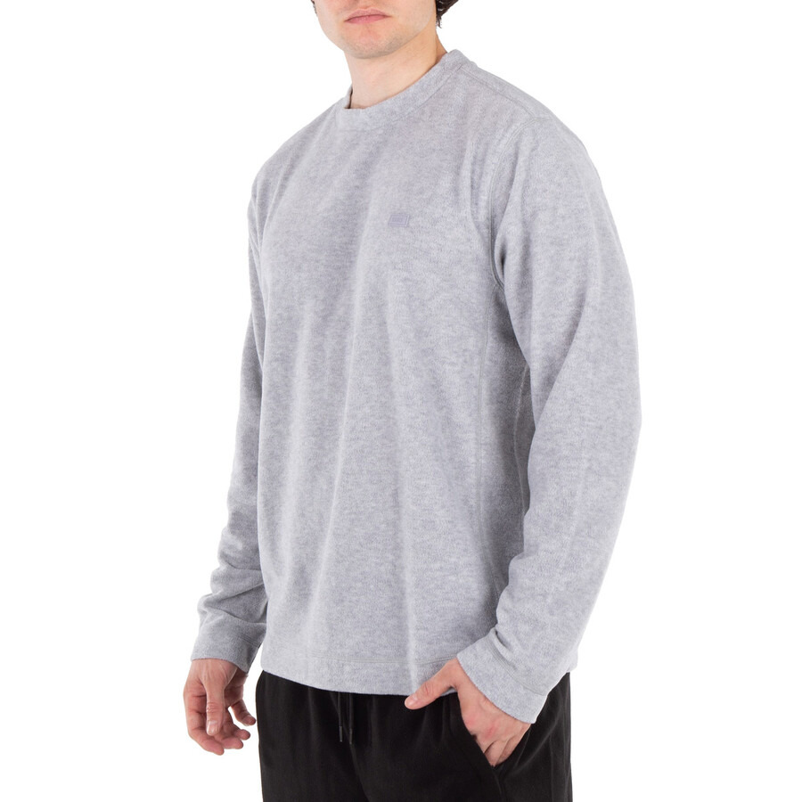 Rains Men's Grey Addis Fleece Crewneck Sweater - 4