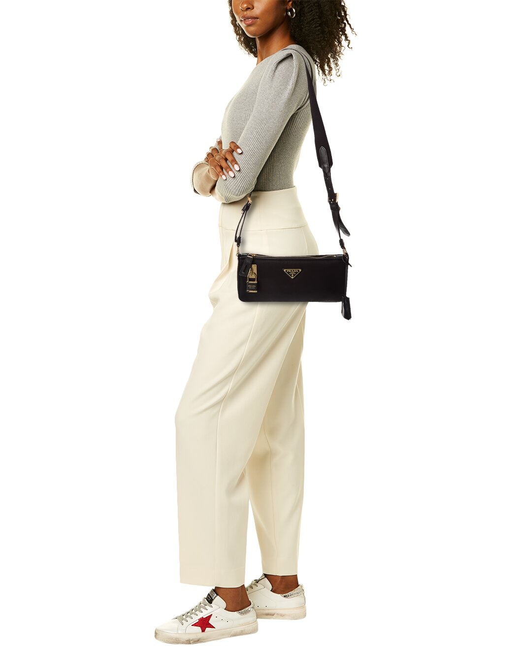 Prada Small Re-Nylon & Leather Shoulder Bag - 4