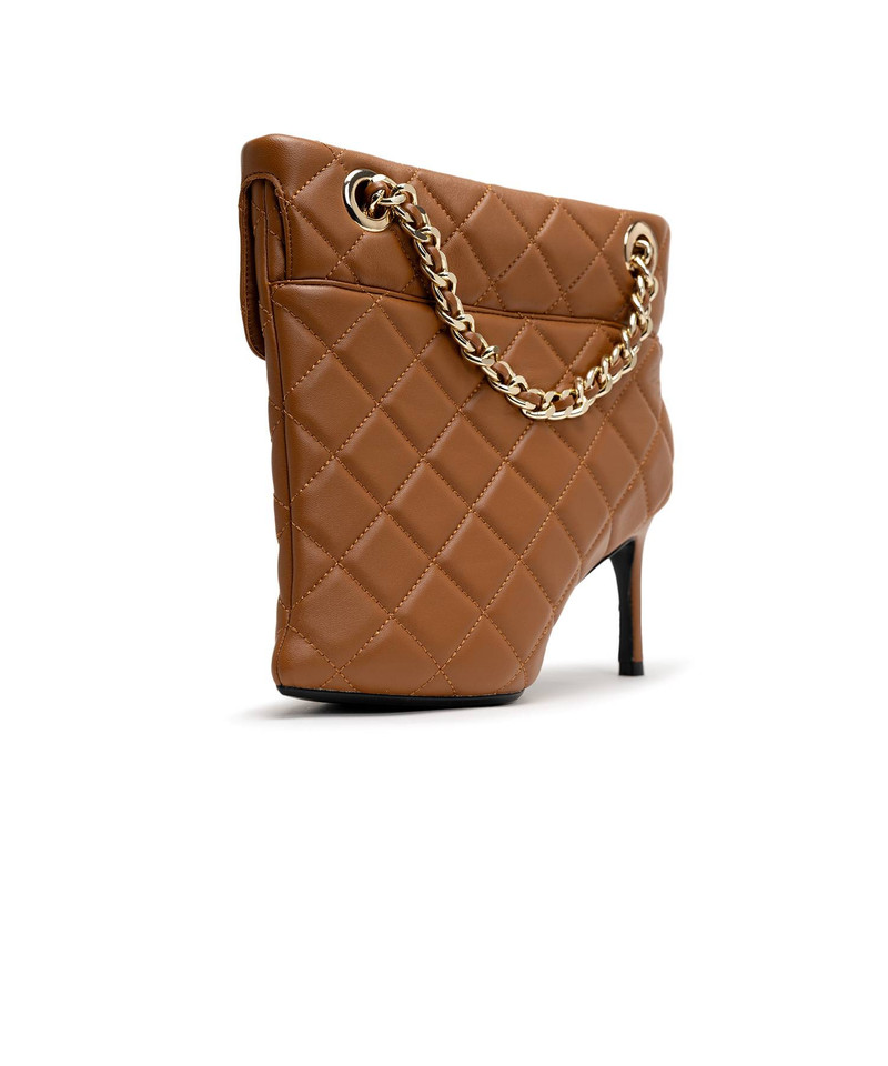 Quilted Bag Detail Pin Heel Short Boots 11
