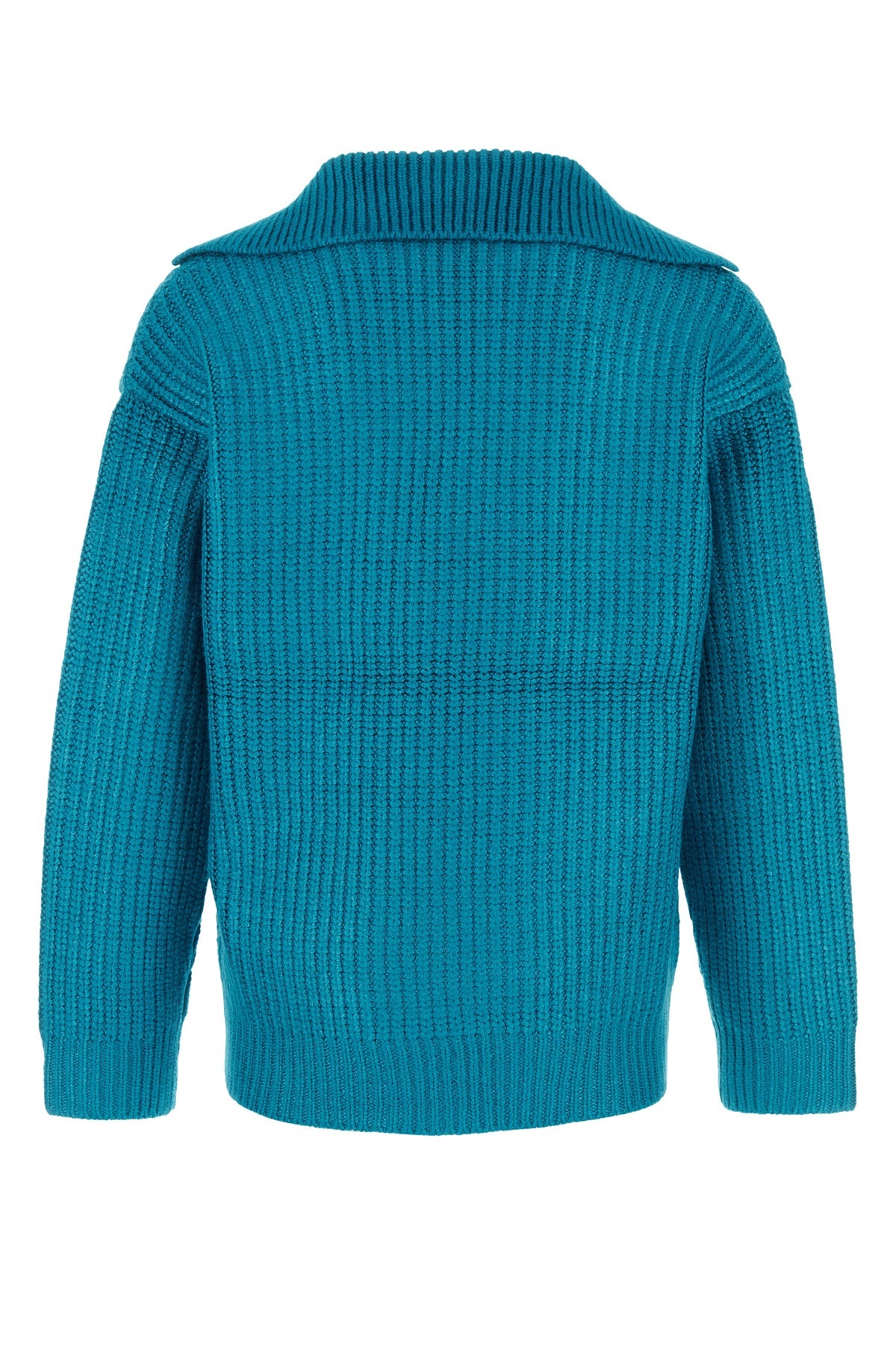 Turquoise silk blend sweater - 2