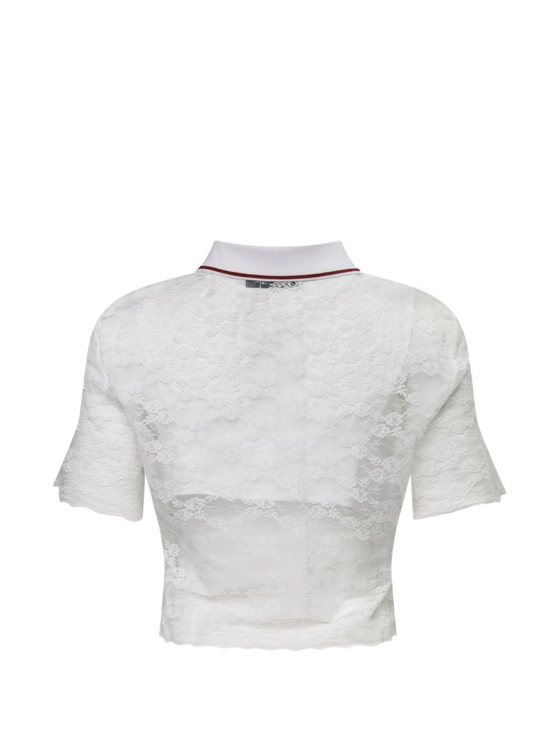 pushBUTTON lace cropped shirt outlook