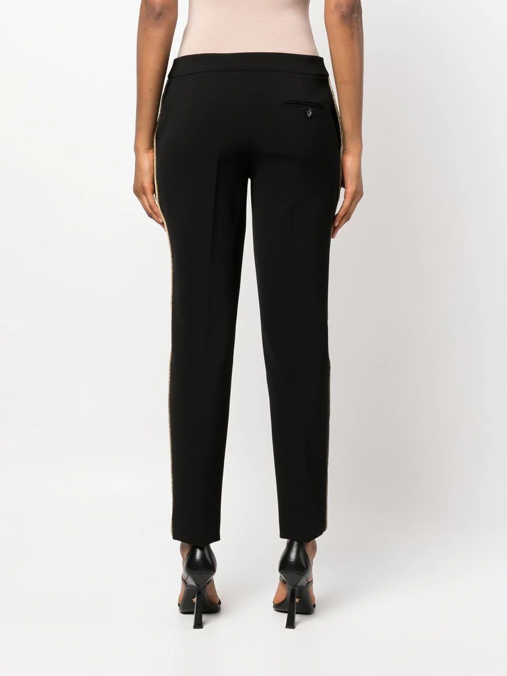tapered side-stripe trousers - 4