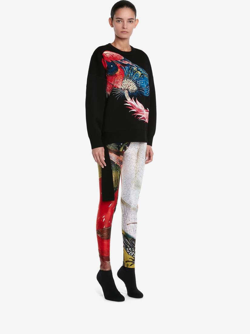 Women's Hieronymus Bosch Oversized Jacquard Sweater in Black/red/blue - 3