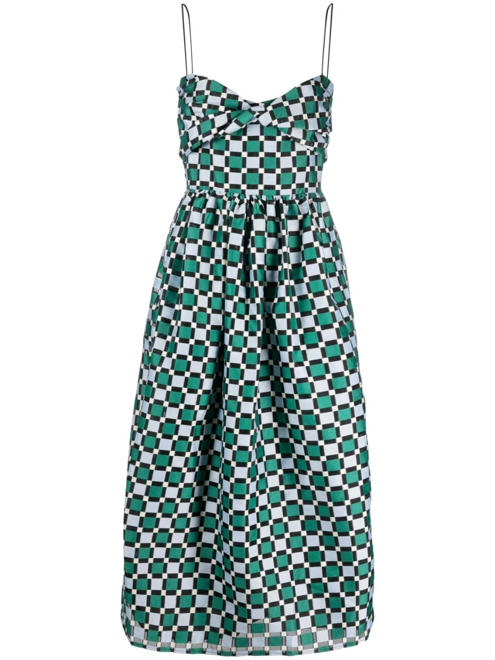 Arya check pattern midi dress - 1
