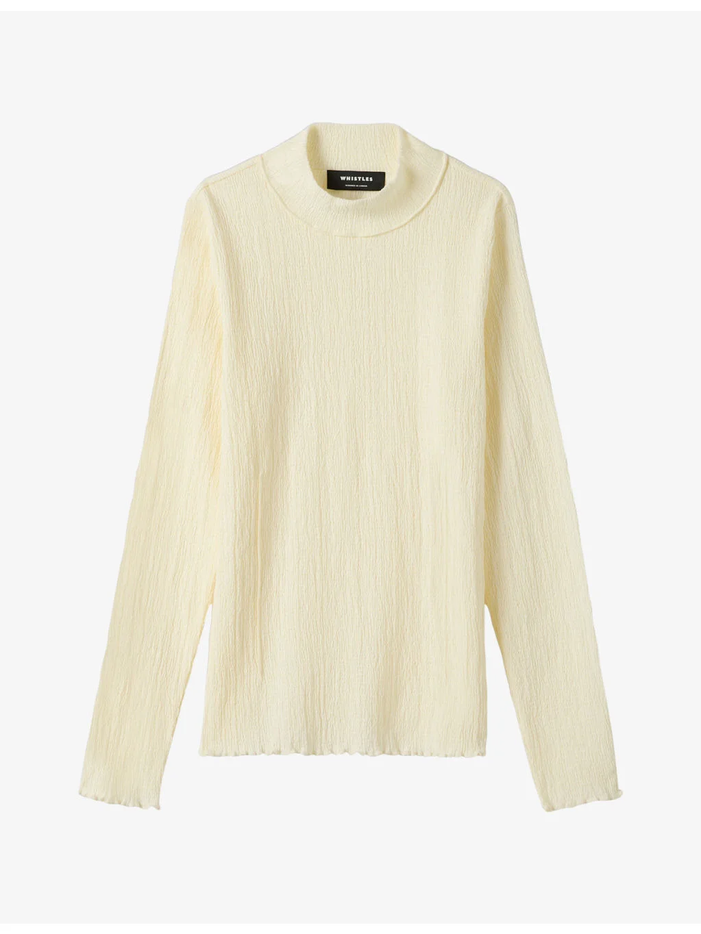 Textured Long-Sleeve Stretch Cotton-Blend Top - 1