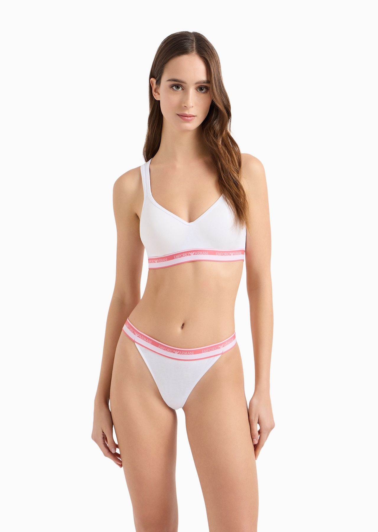 ASV iconic logo band organic-cotton padded bralette - 2