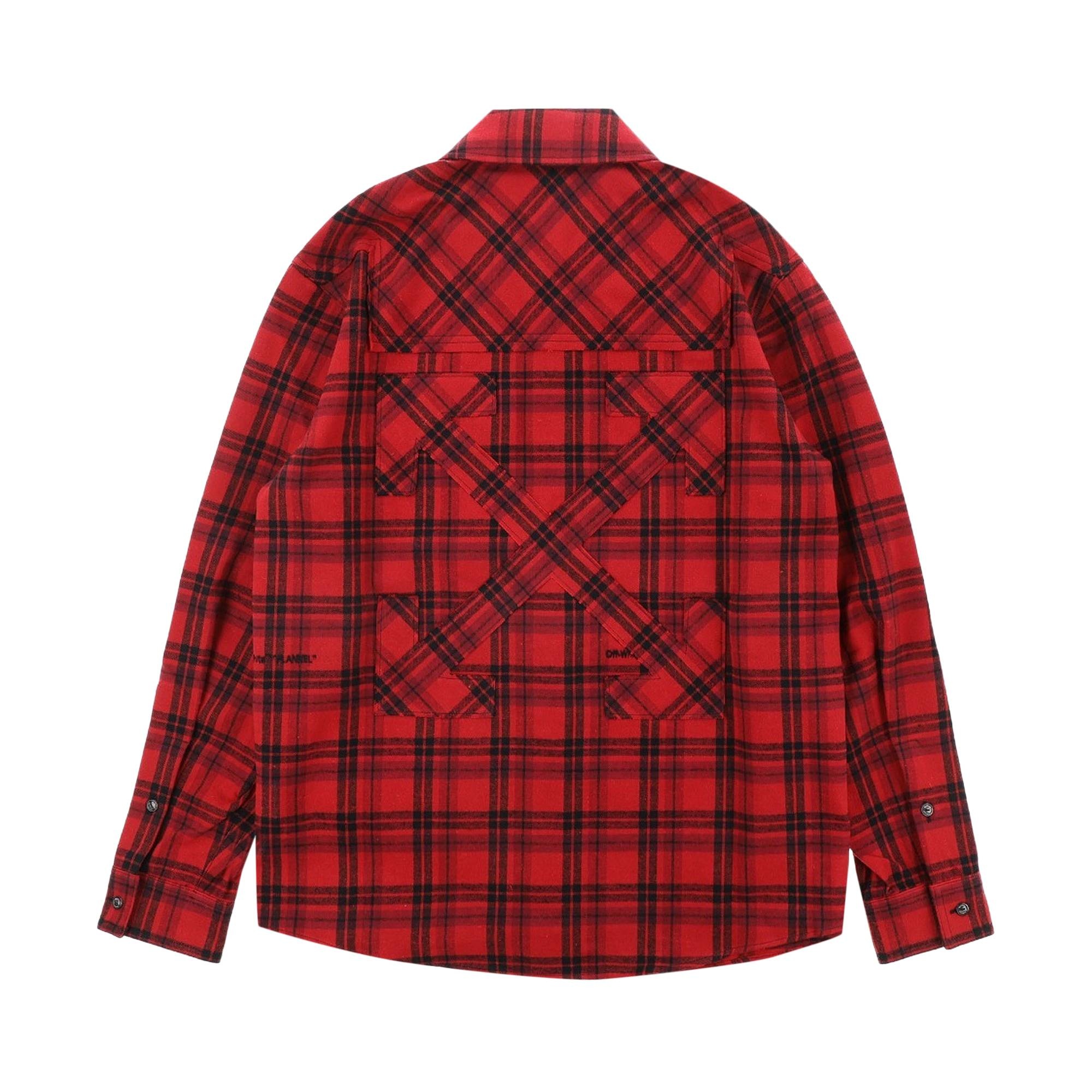 Off-White Flannel Check Shirt 'Red' - 2