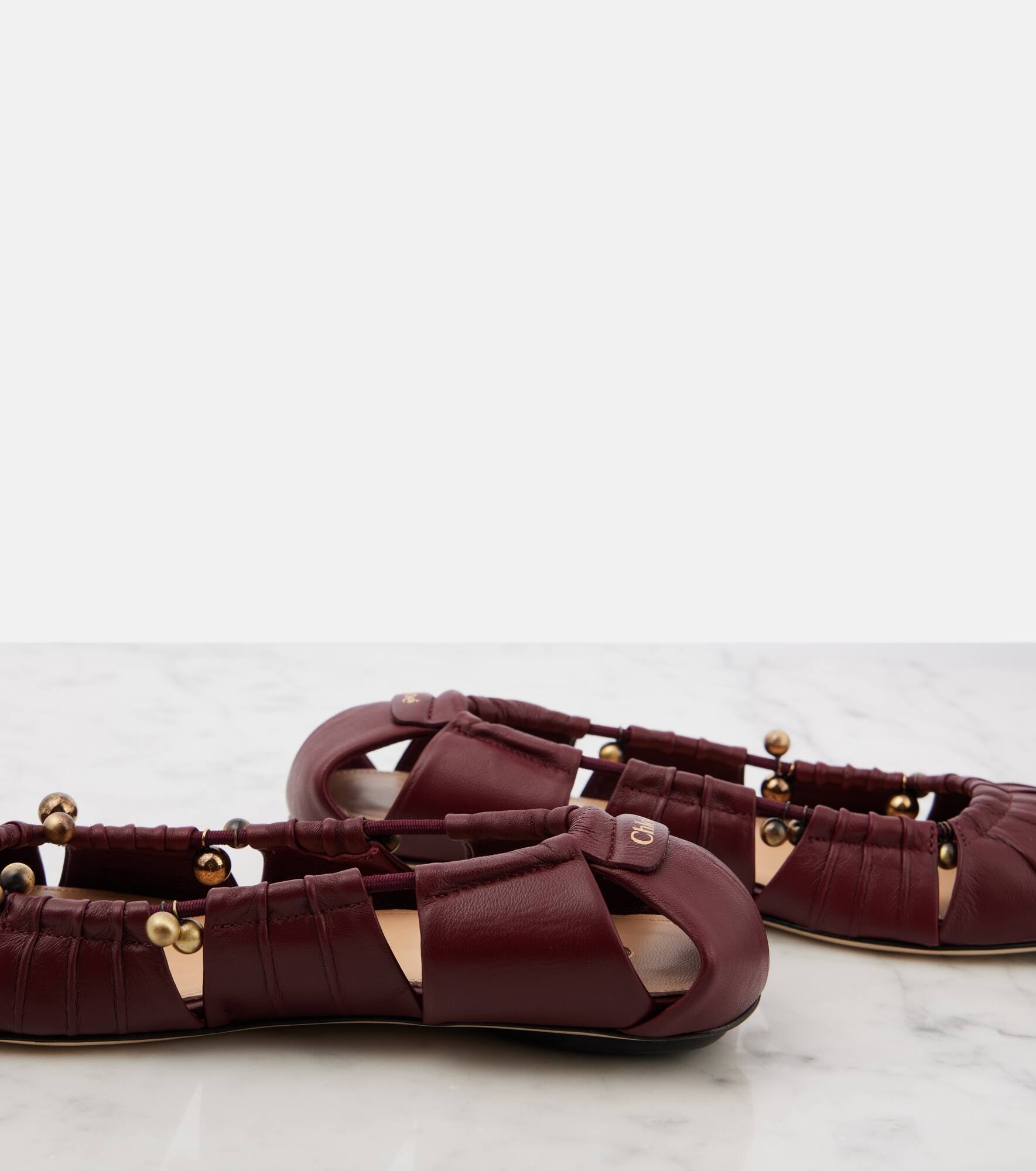 Luna cutout leather ballet flats - 5
