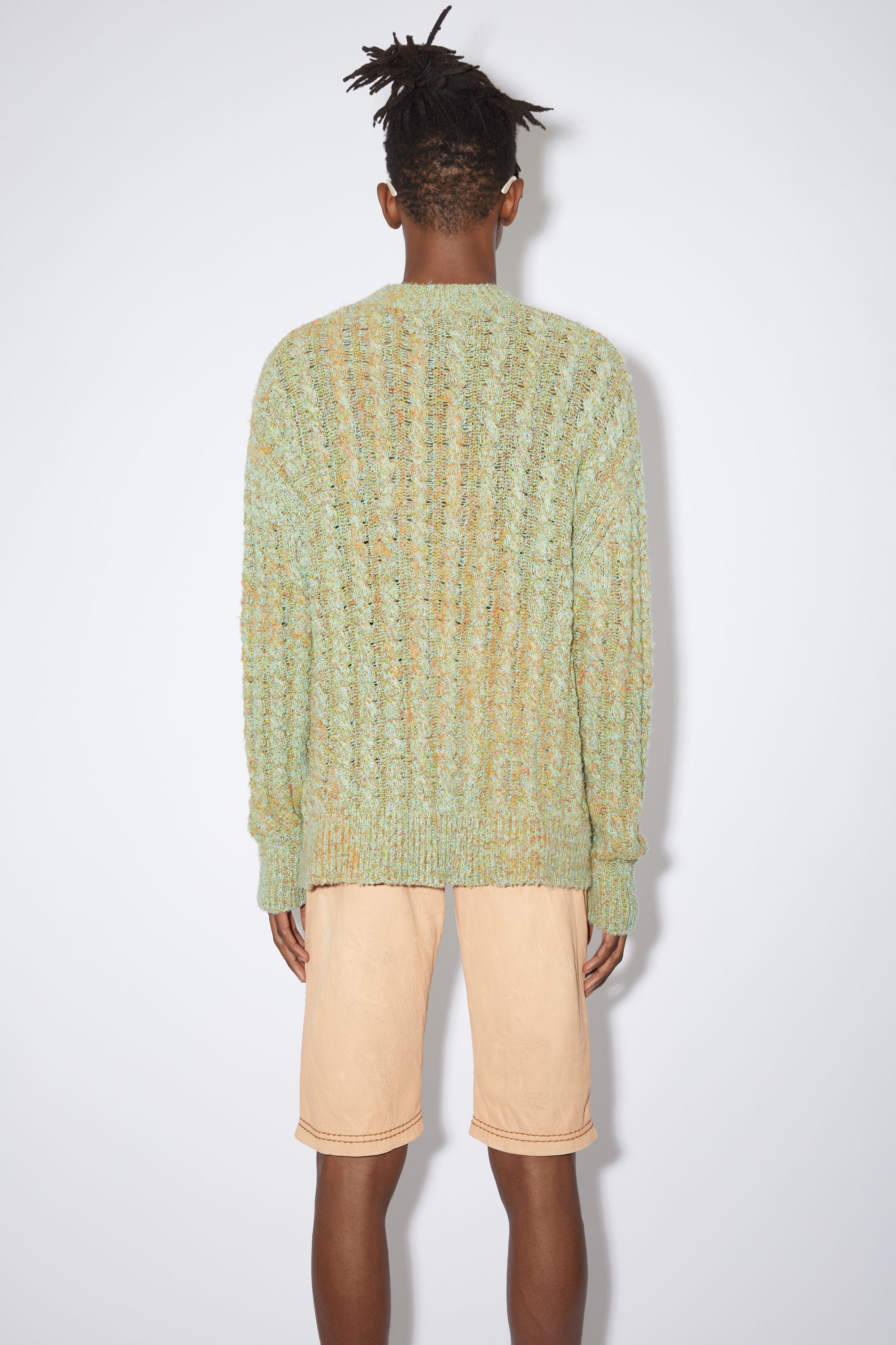Cable knit jumper - Mint green - 3