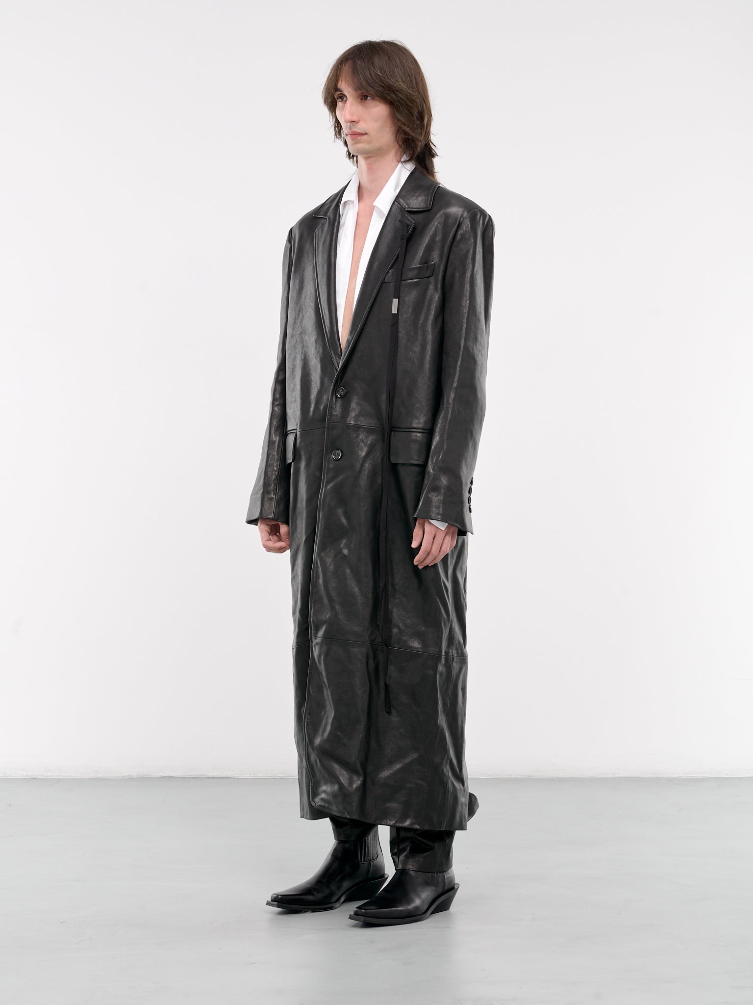 Hakan Tailored Leather Coat - 2