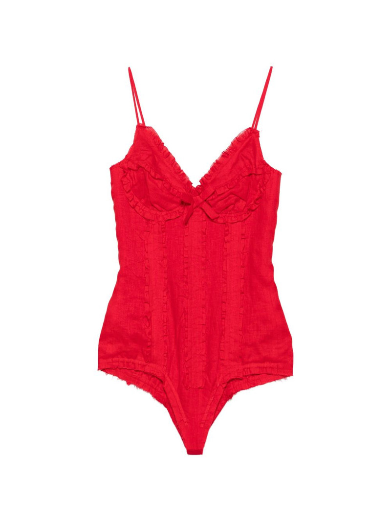 ruffled bow-detail bodysuit 1