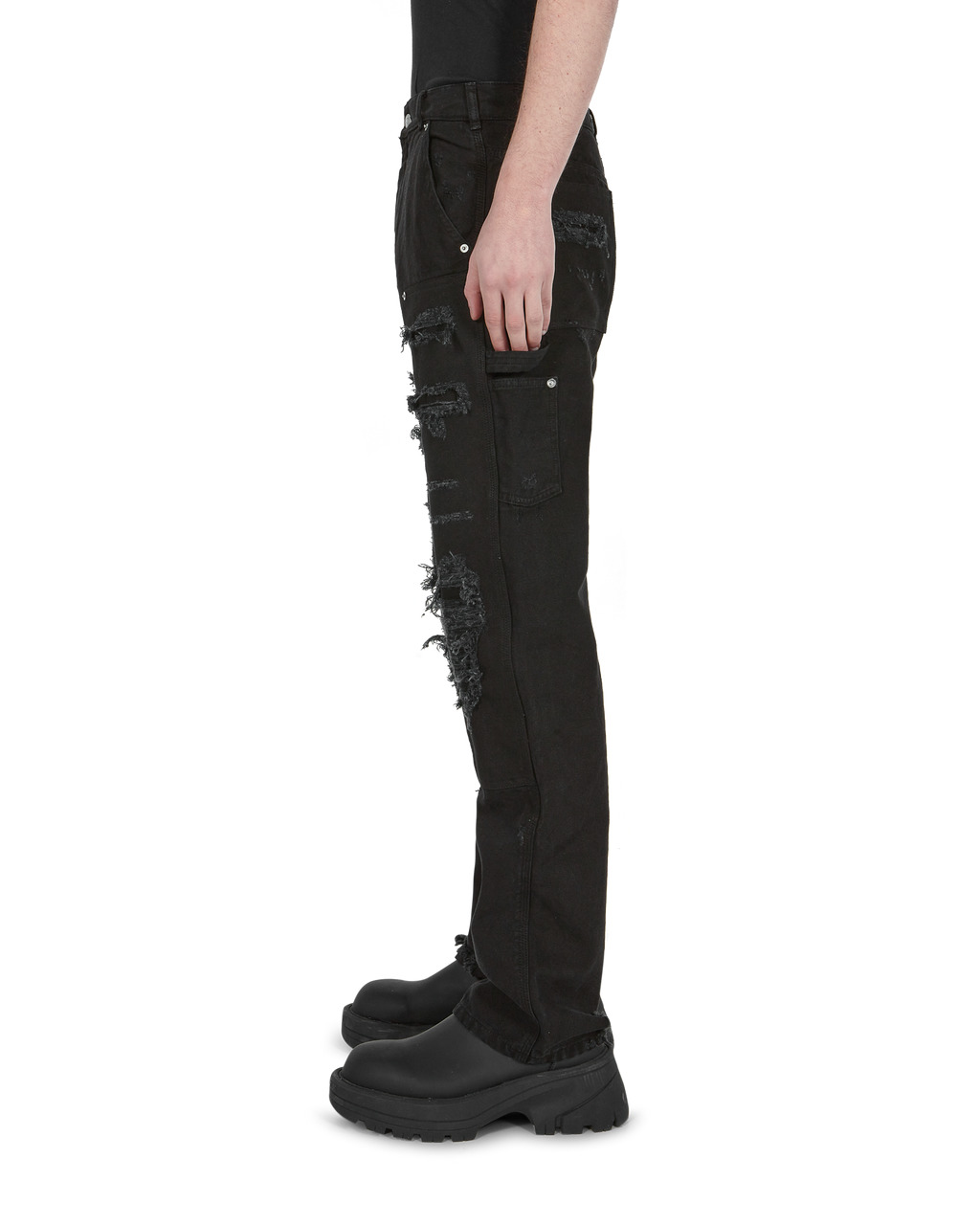 パンツ 1017 ALYX 9SM Destroyed Carpenter Pant S Off-White Destroyed Carpenter Trousers by 1017 ALYX 9SM on Sale