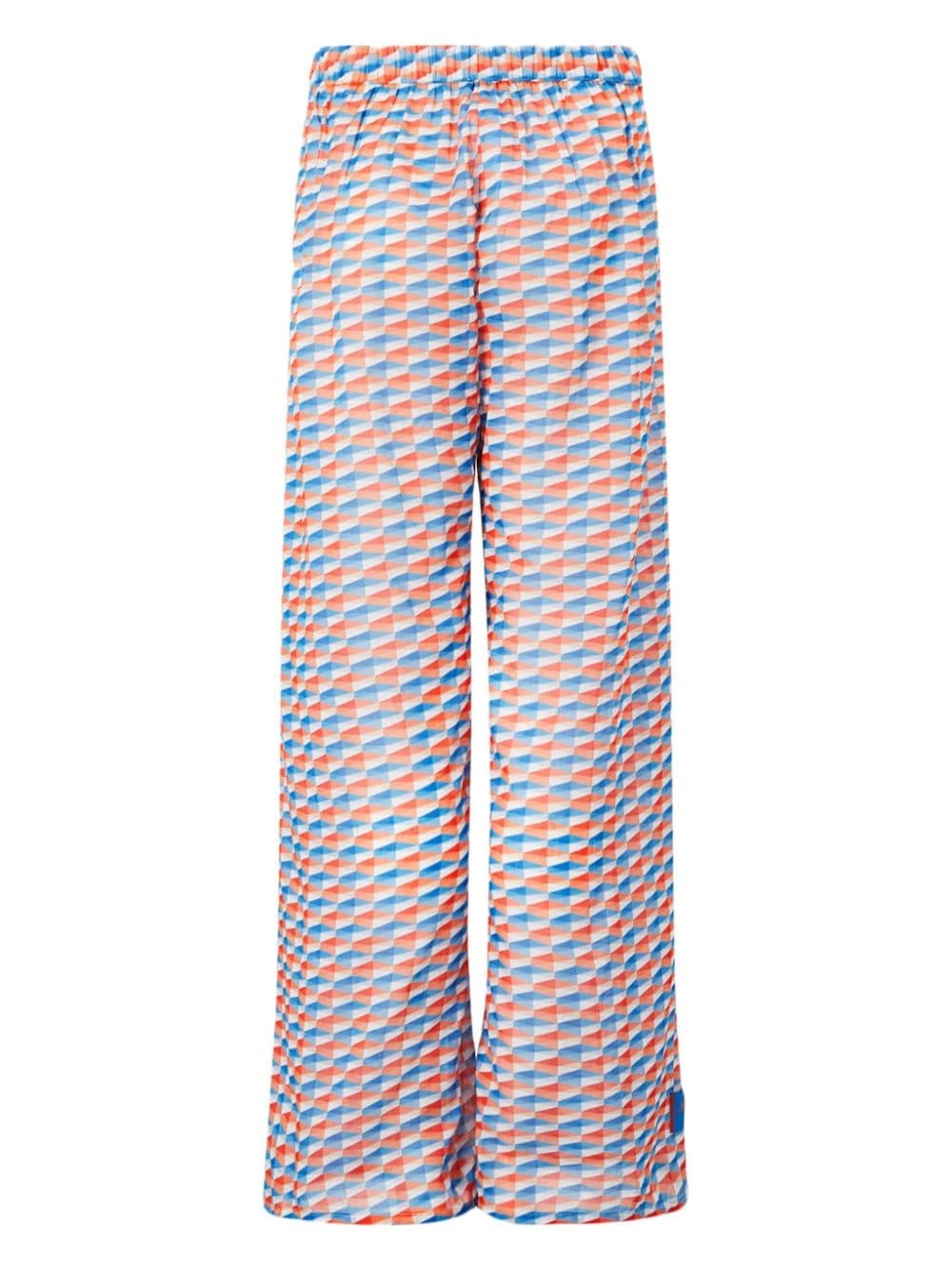 Laren geometric-print cotton trousers - 2