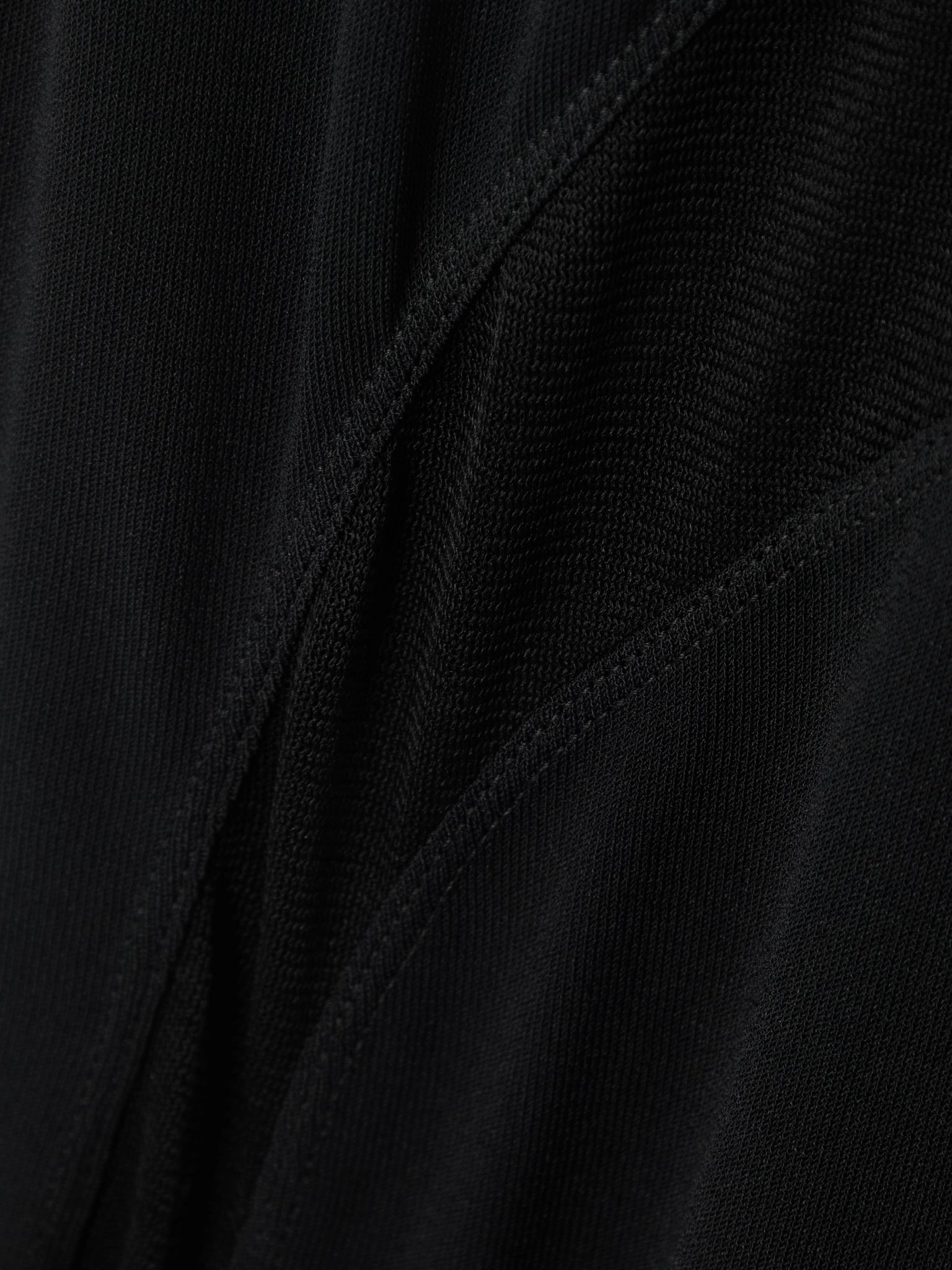 Silk-trimmed stretch-knit maxi dress Black - 4