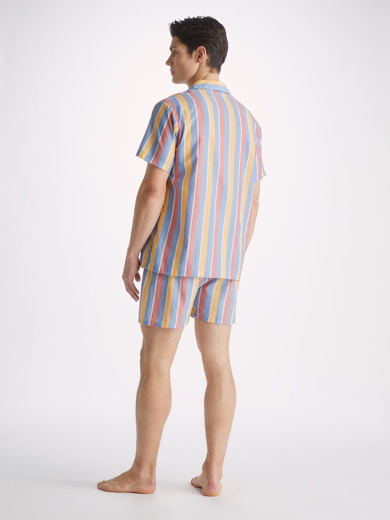 Men's Short Pajamas Amalfi 19 Cotton Batiste Multi - 4