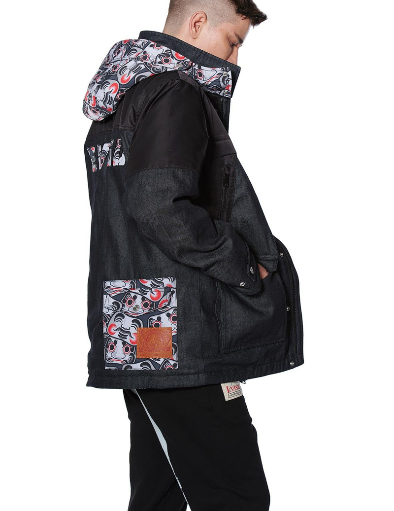 Fabric Blocking Mid-length Padded Coat 9