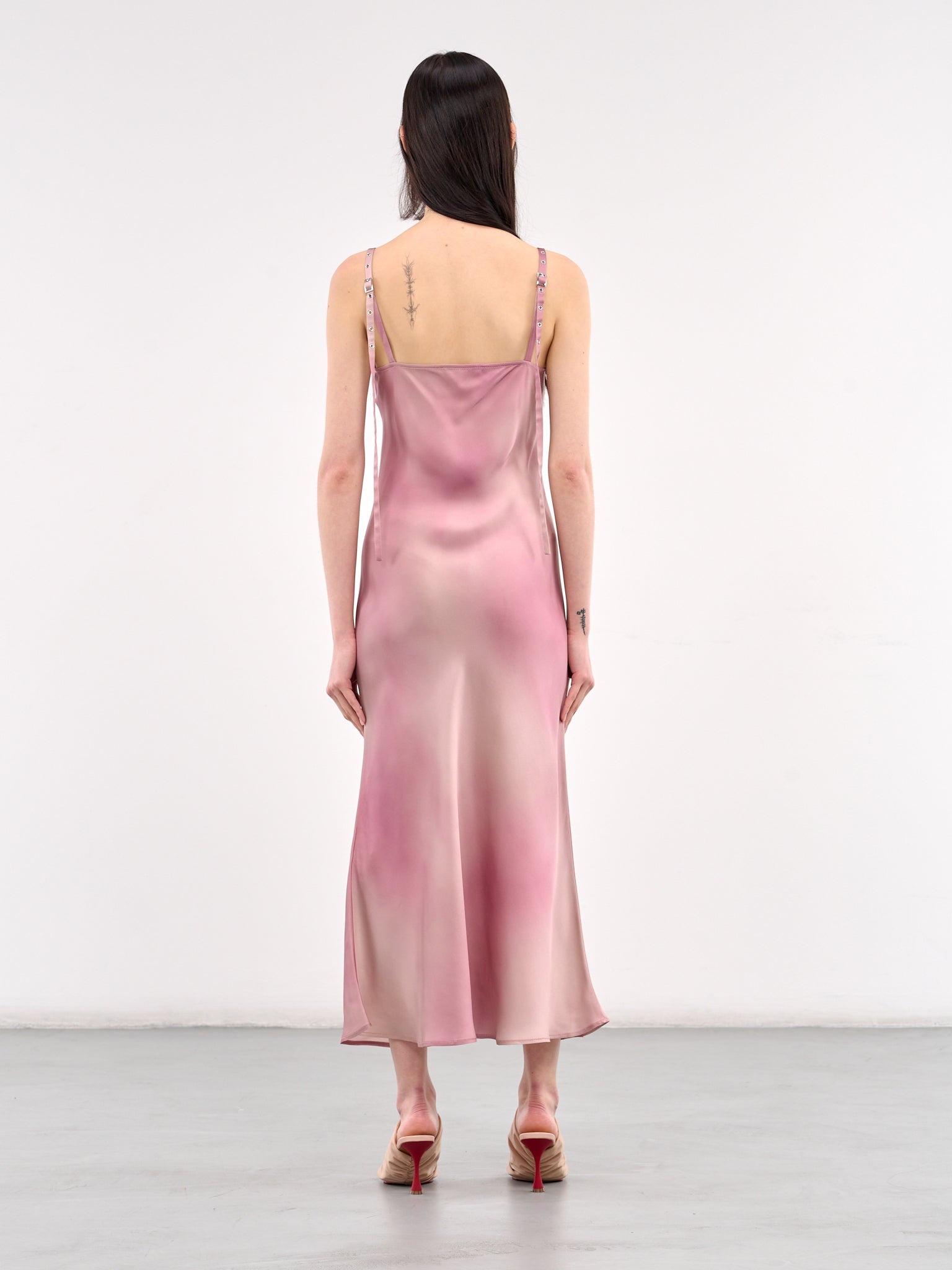 Abstract Printed Fluid Midi Dress - 3