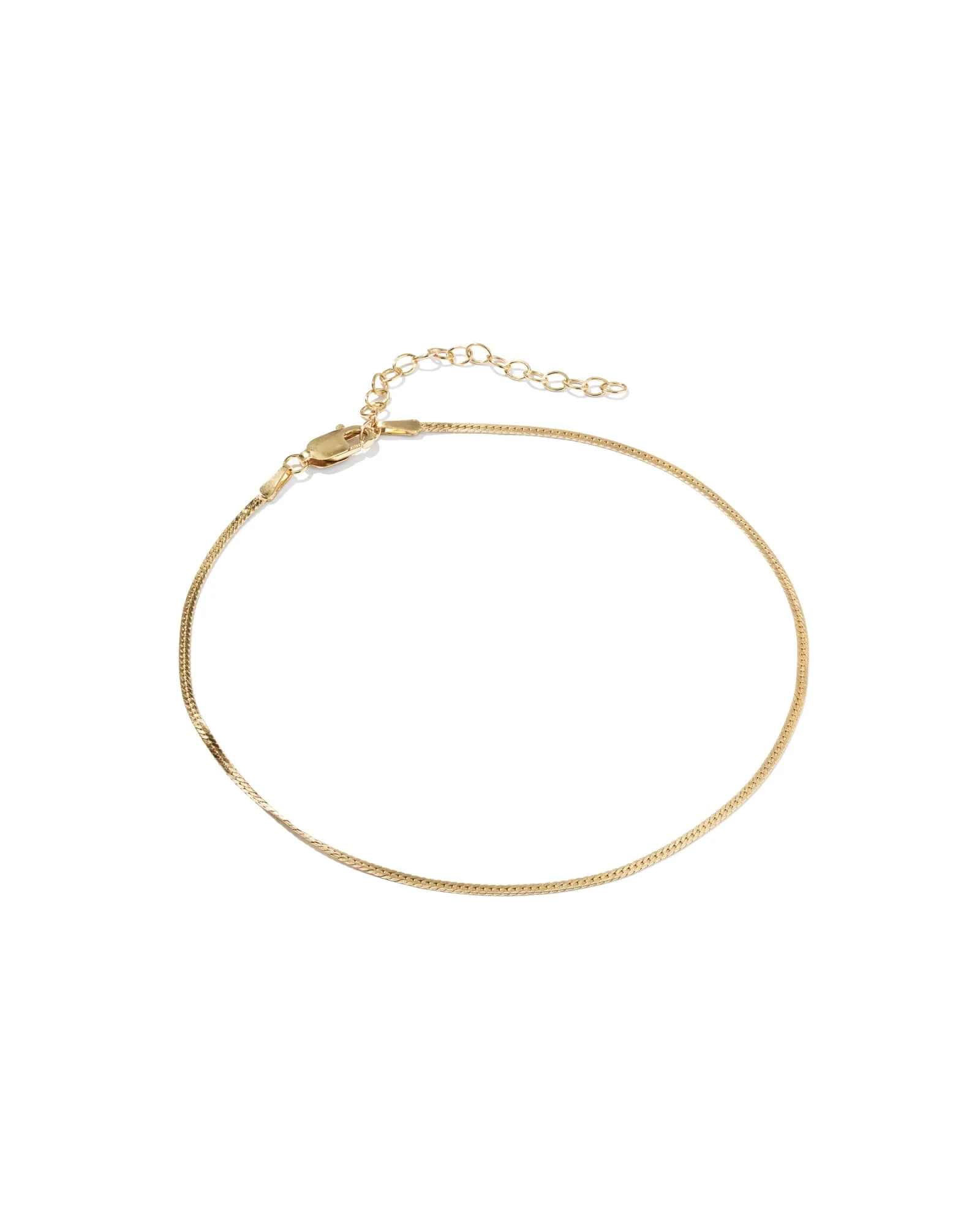 Herringbone 14k Gold-Filled Chain Anklet - 1