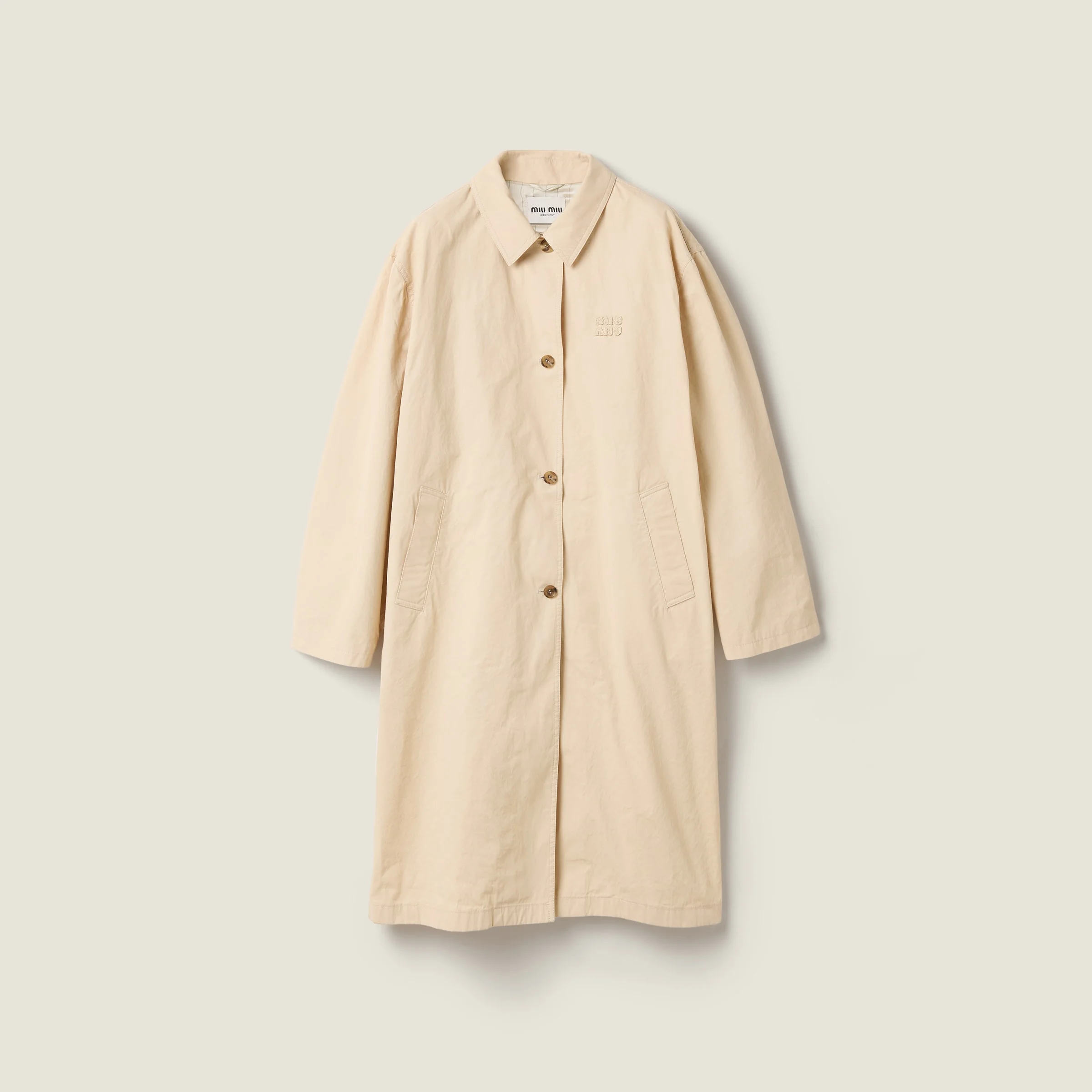 Old gabardine single-breasted trench coat - 1