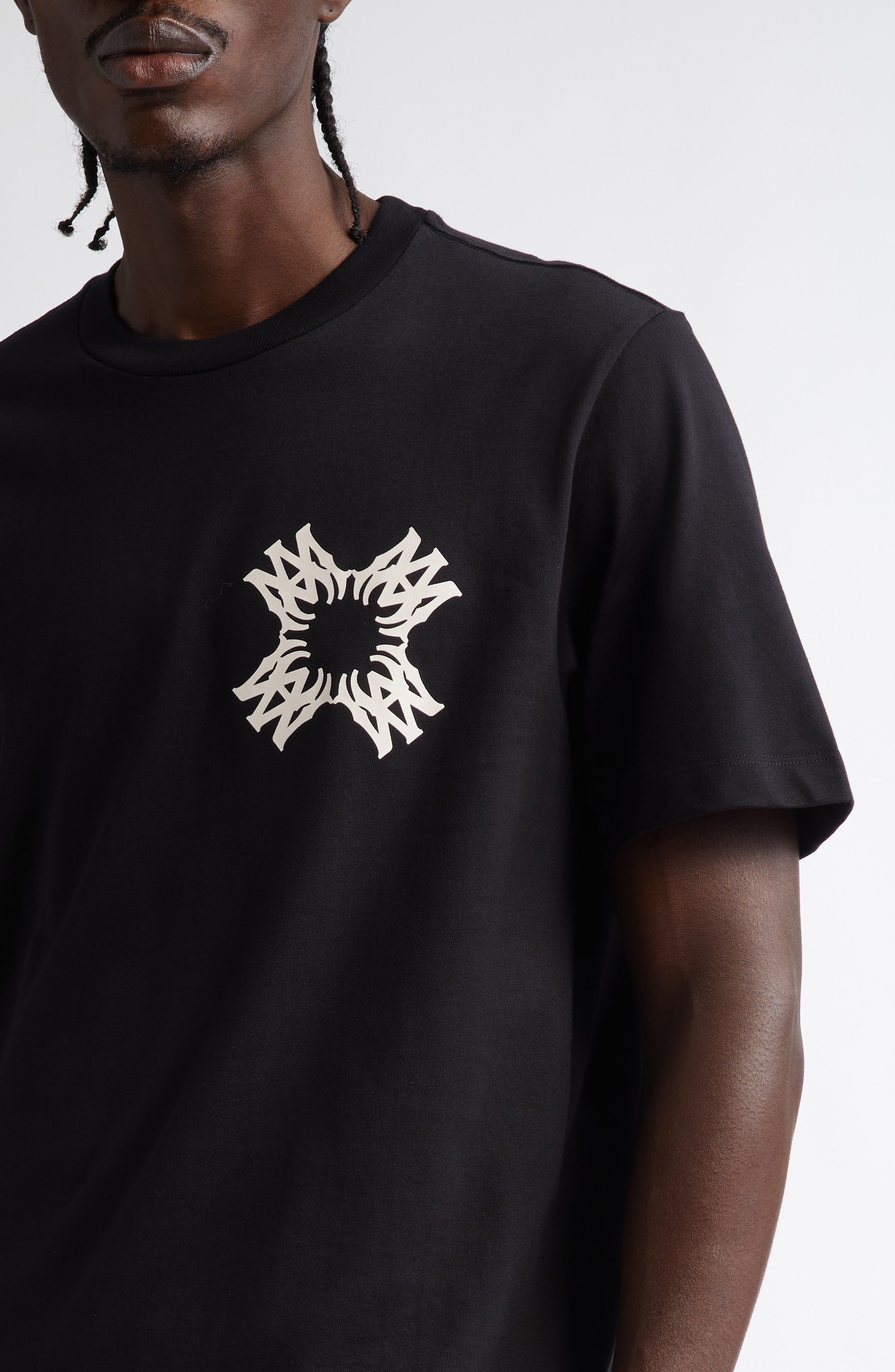 AMIRI Quad Logo Cotton Graphic T-Shirt in Black at Nordstrom - 5