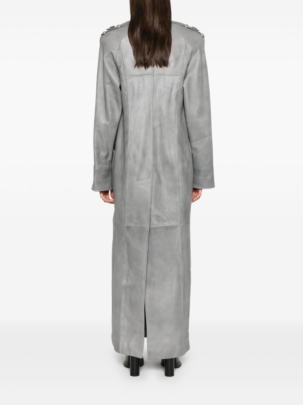Kylen lether trench coat - 4