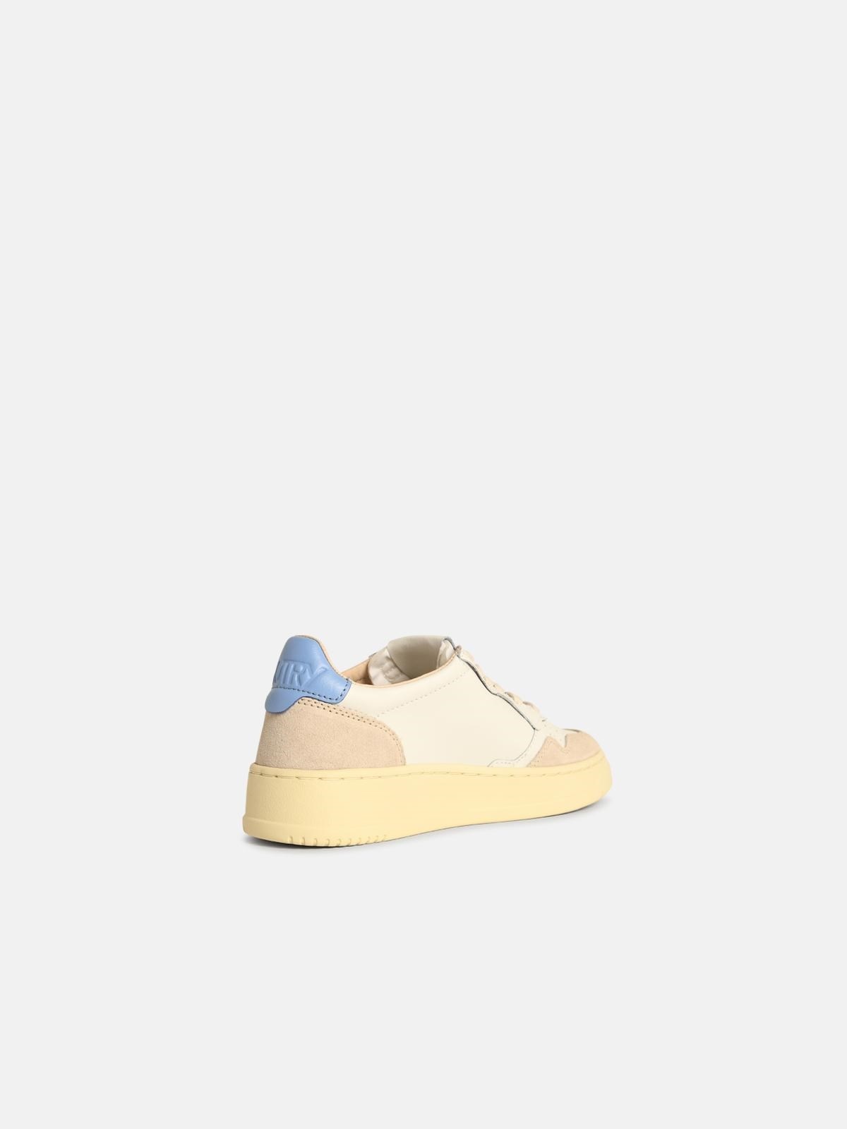 'MEDALIST LOW' WHITE AND LIGHT BLUE LEATHER SNEAKERS - 3