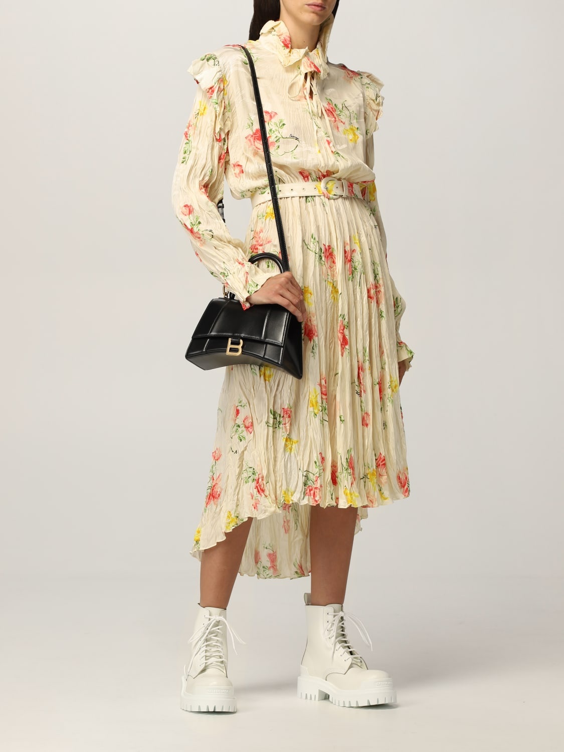 Balenciaga dress in floral patterned silk - 2