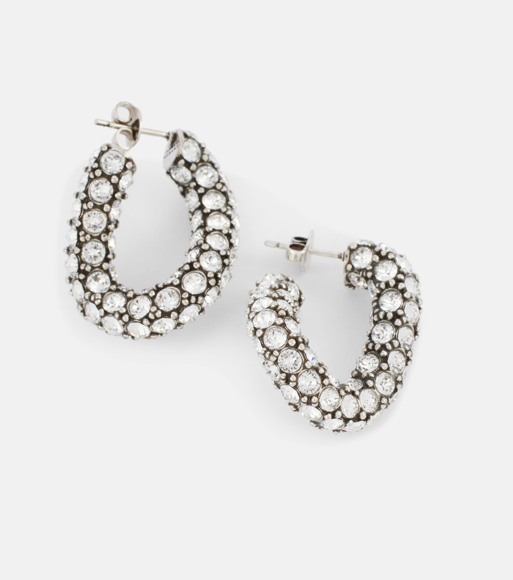 Embellished hoop earrings - 4