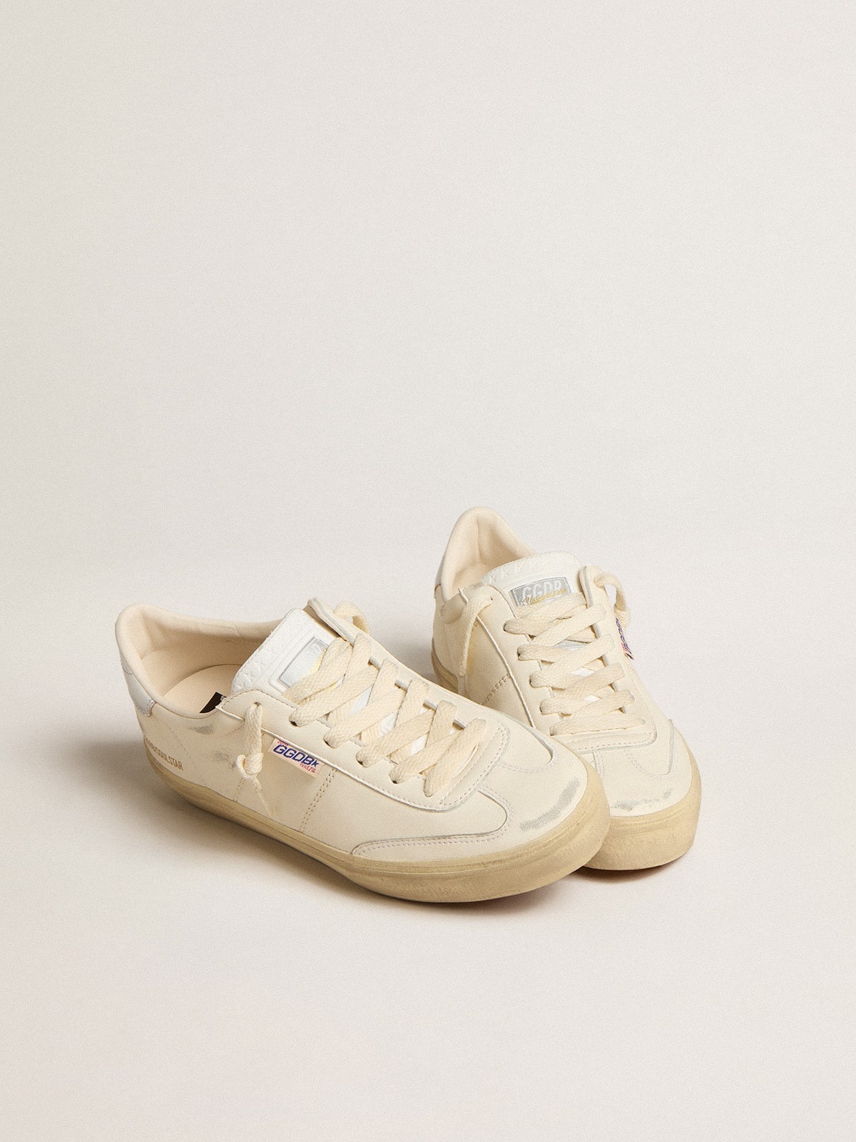 Soul Star in white nappa with metallic silver leather heel tab - 2